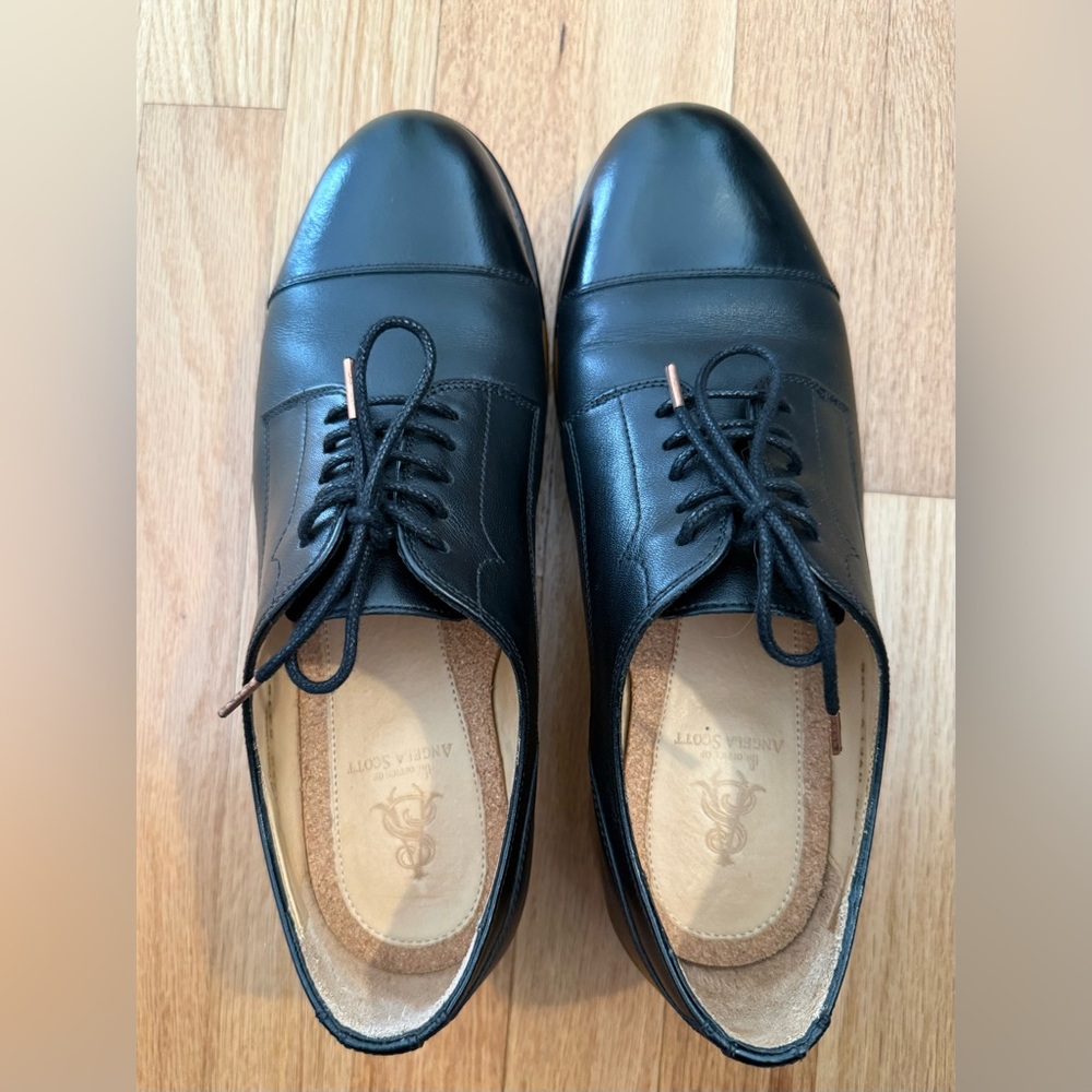 The Office of Angela Scott black Oxford Mr Franklin leather discontinued 38.5 👀 - Picture 12 of 16